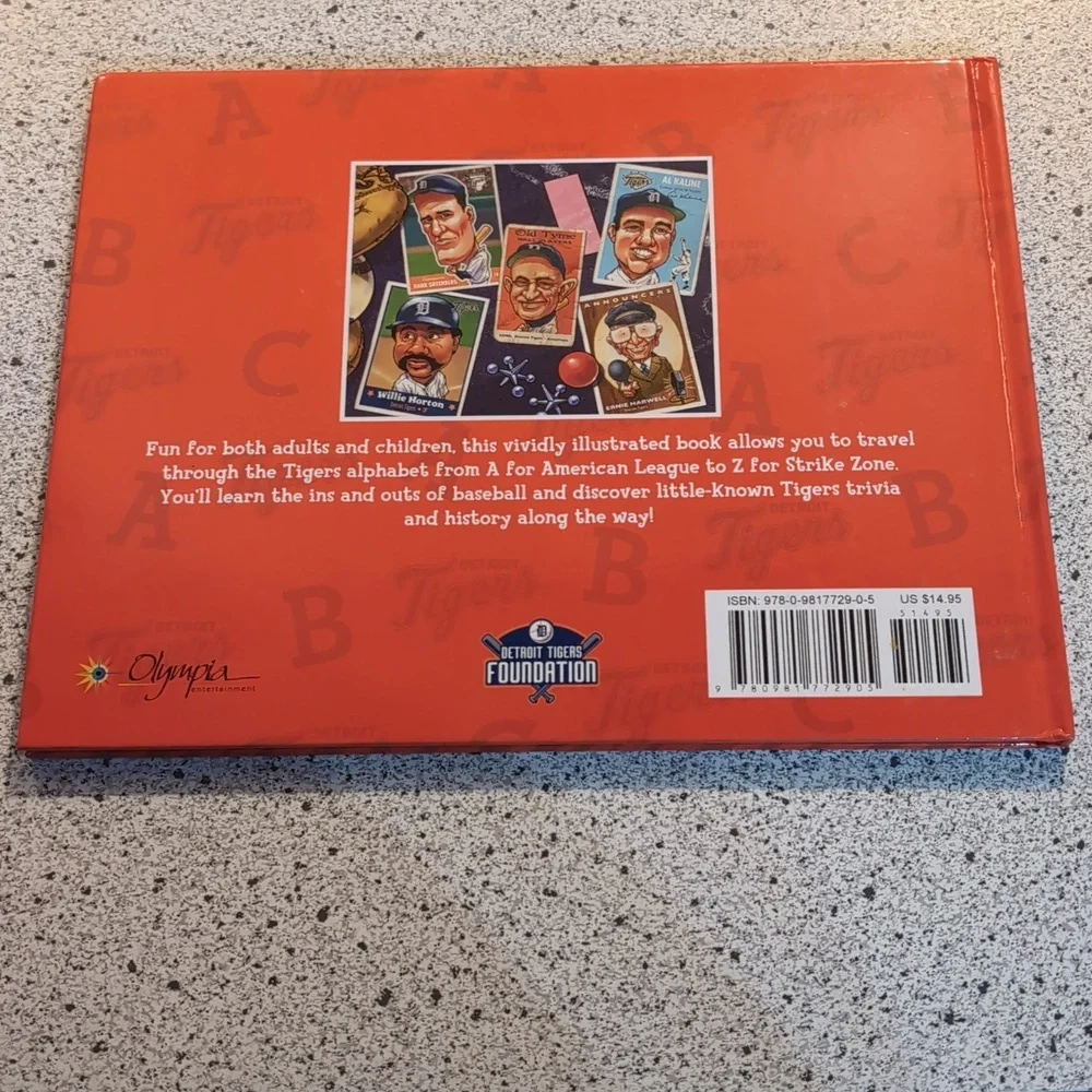 The ABC's of Detroit Tigers Baseball Hard Cover Book